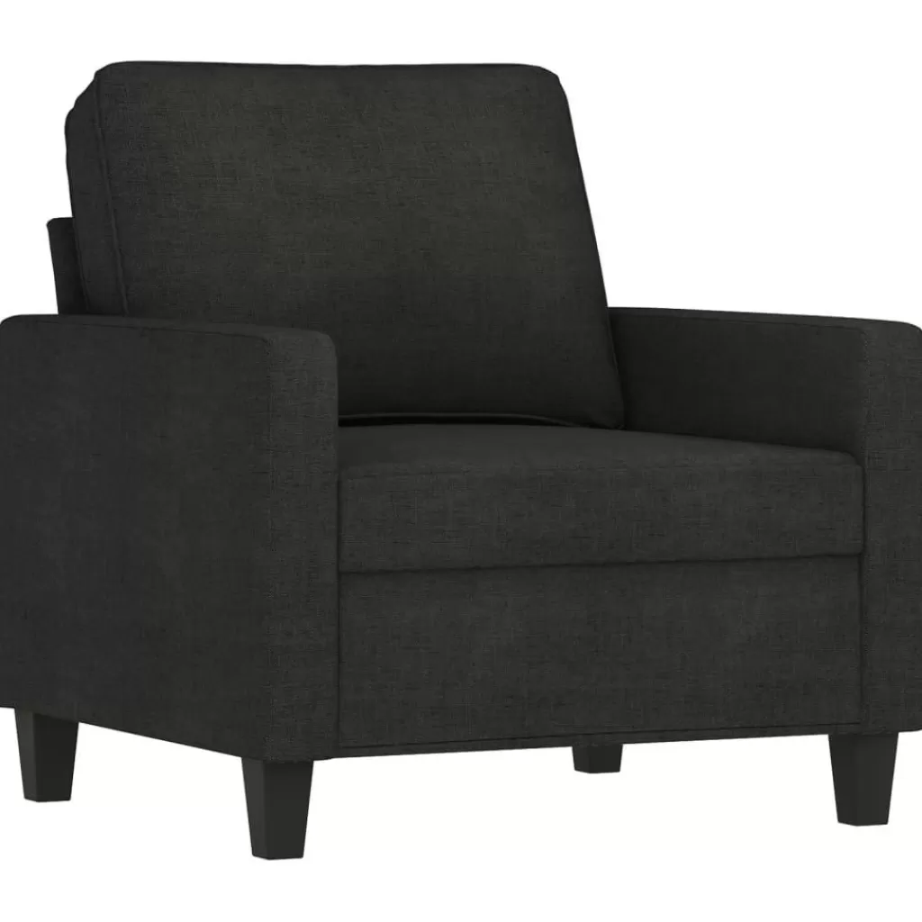 vidaXL Banken> Fauteuil 60 Cm Stof Zwart