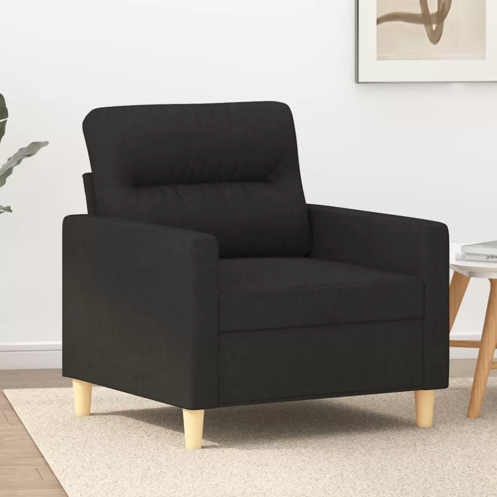 vidaXL Banken> Fauteuil 60 Cm Stof Zwart