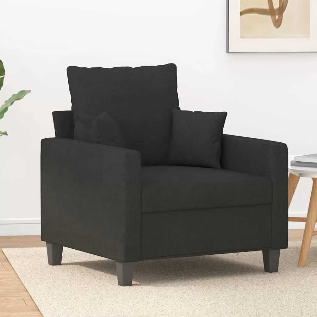 vidaXL Banken> Fauteuil 60 Cm Stof Zwart