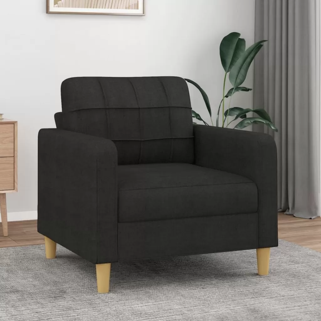 vidaXL Banken> Fauteuil 60 Cm Stof Zwart