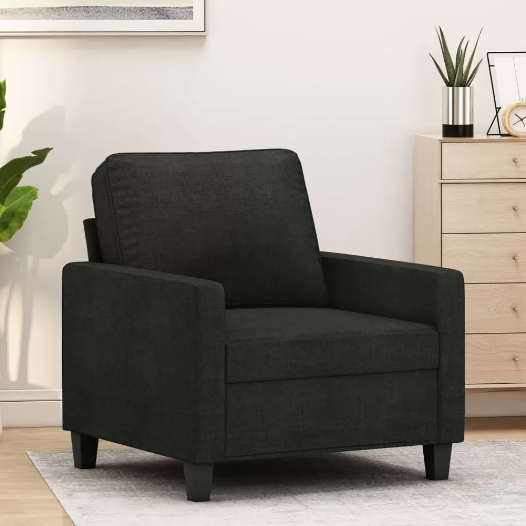 vidaXL Banken> Fauteuil 60 Cm Stof Zwart