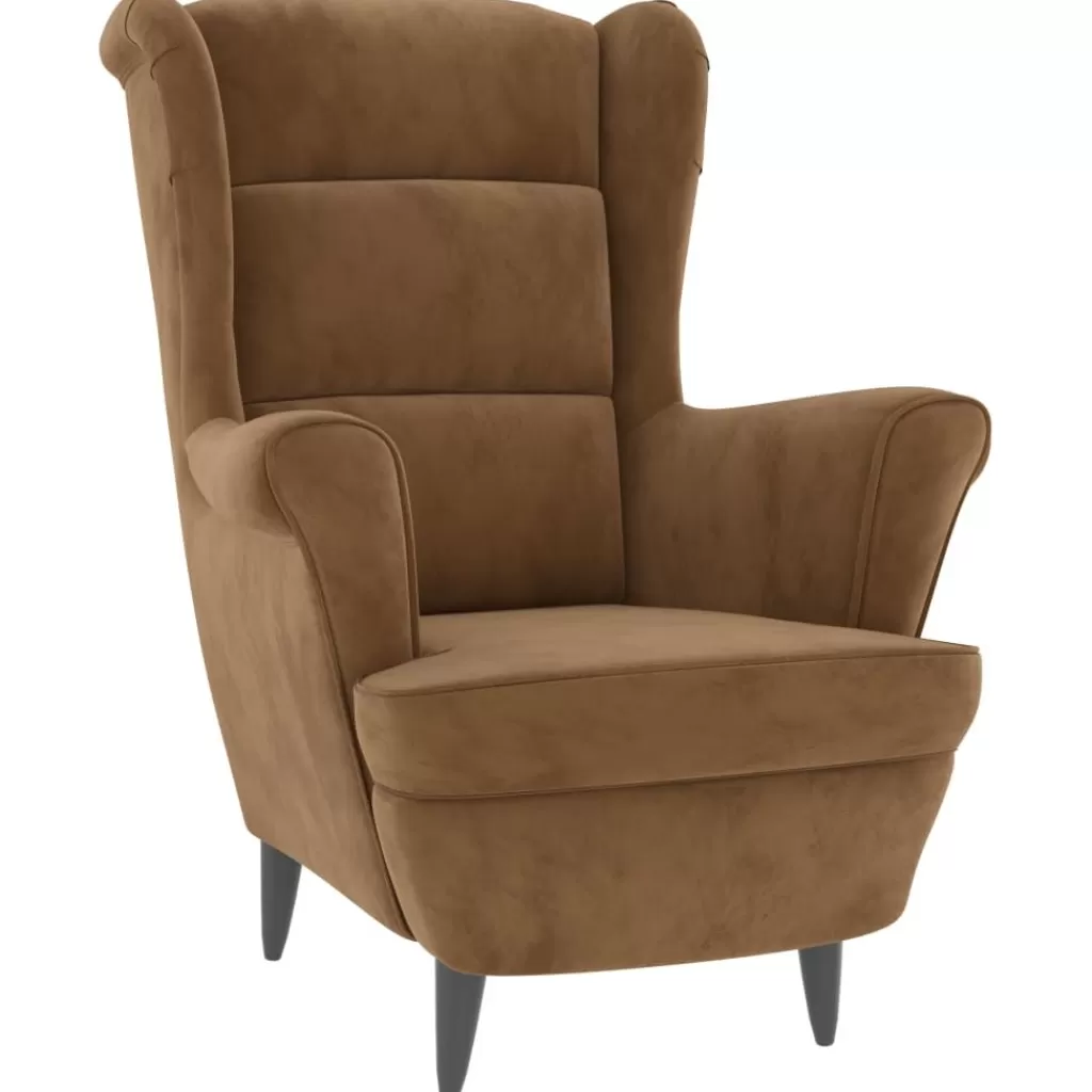 vidaXL Stoelen> Fauteuil Fluweel Bruin