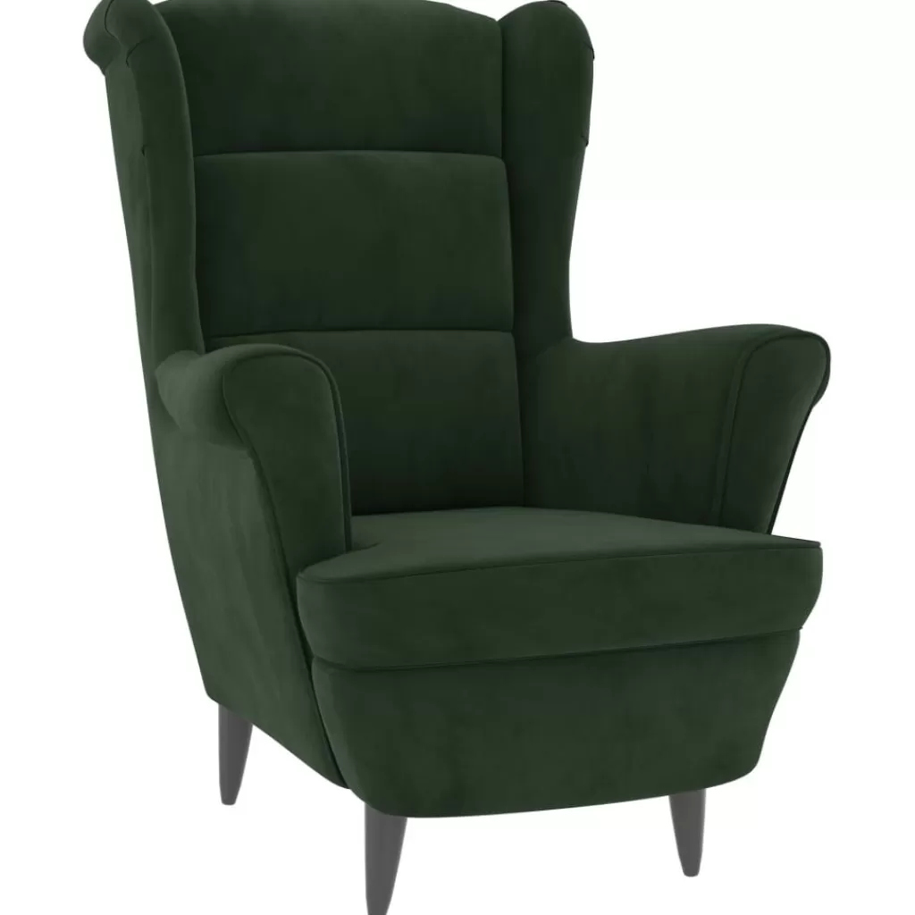 vidaXL Stoelen> Fauteuil Fluweel Donkergroen