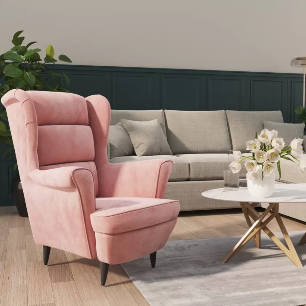 vidaXL Stoelen> Fauteuil Fluweel Roze