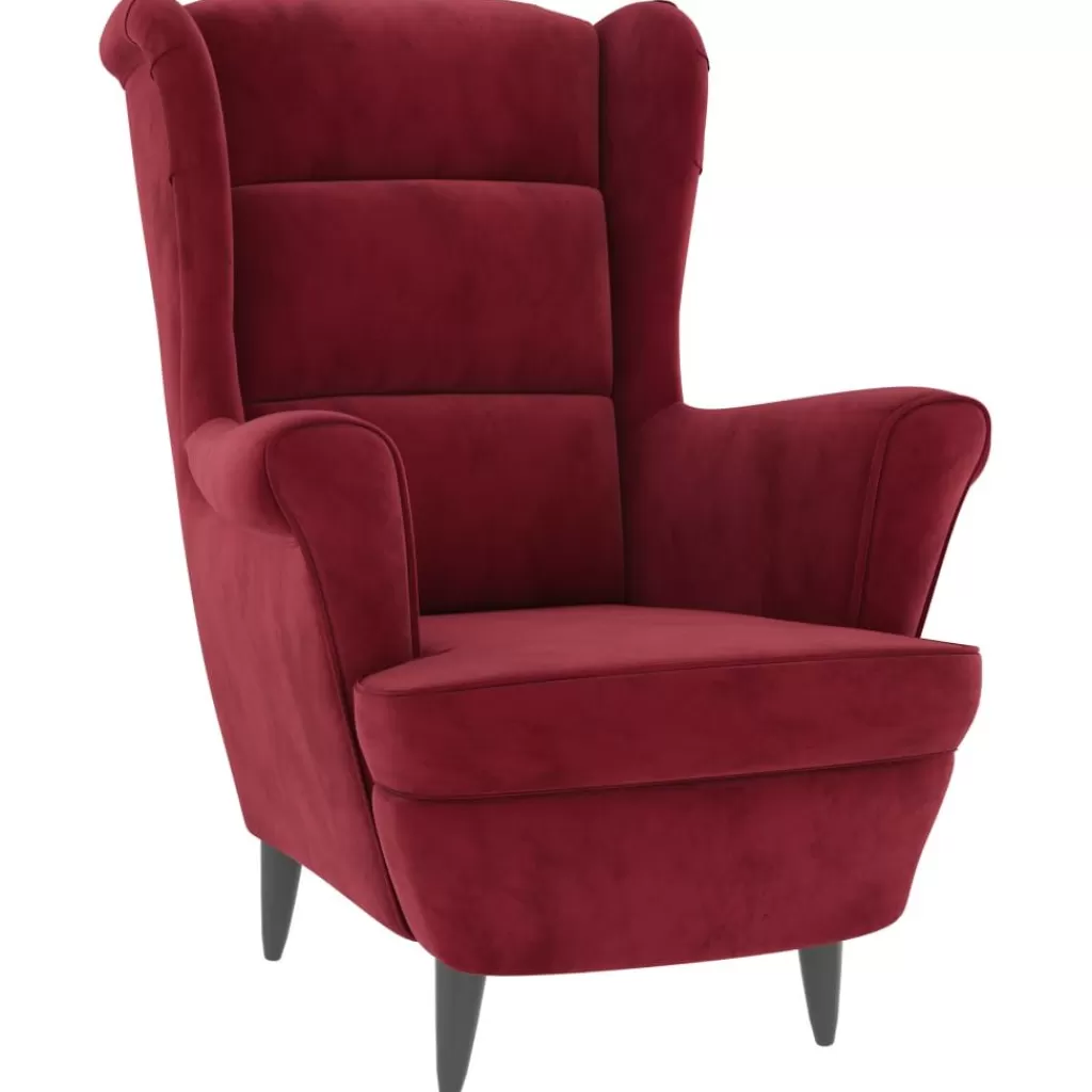 vidaXL Stoelen> Fauteuil Fluweel Wijnrood