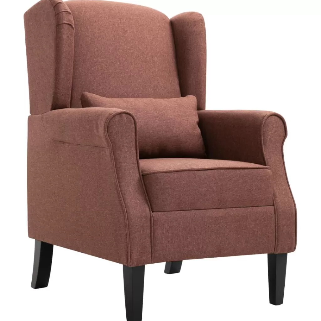 vidaXL Stoelen> Fauteuil Stof Bruin