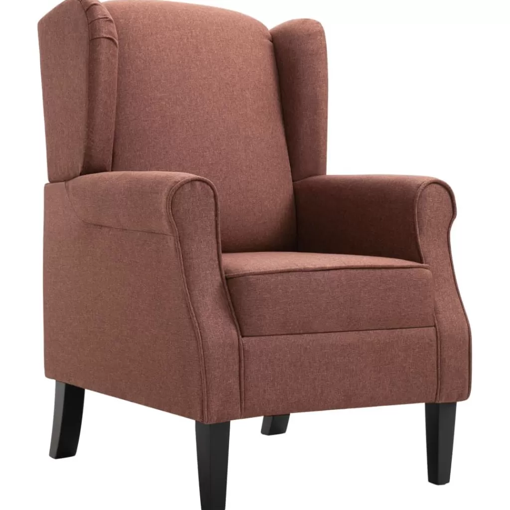 vidaXL Stoelen> Fauteuil Stof Bruin