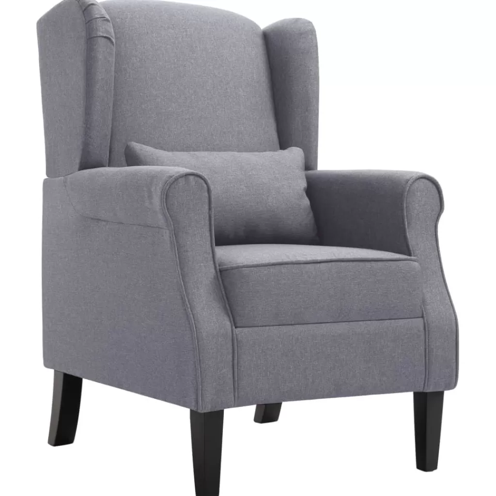 vidaXL Stoelen> Fauteuil Stof Donkergrijs