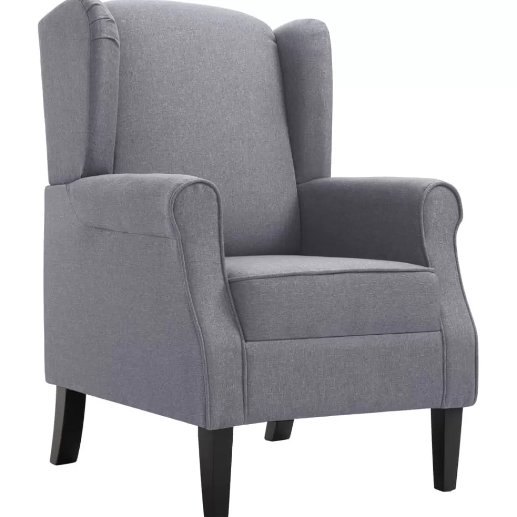 vidaXL Stoelen> Fauteuil Stof Donkergrijs