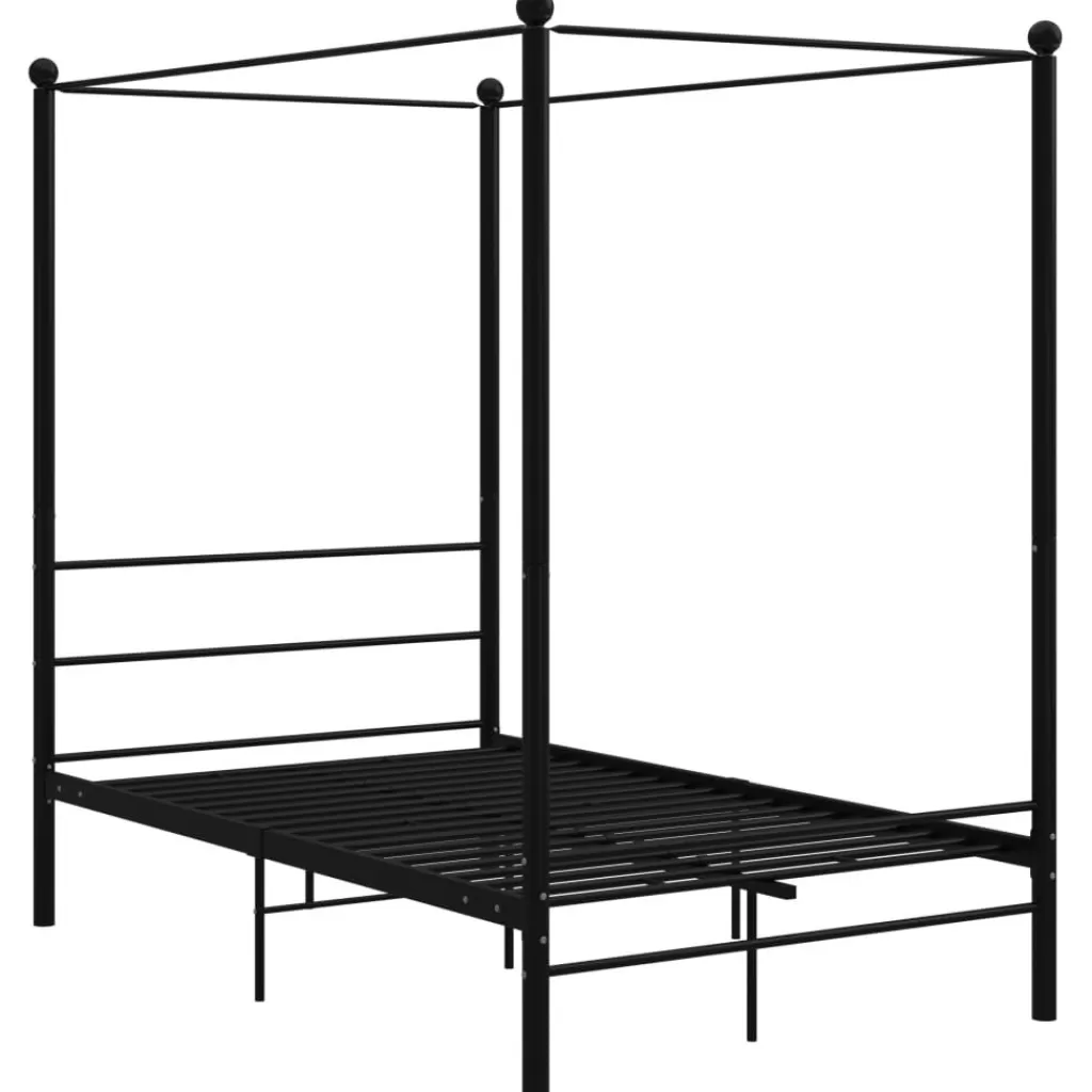 vidaXL Bedden & Accessoires> Hemelbedframe Metaal Zwart 120X200 Cm