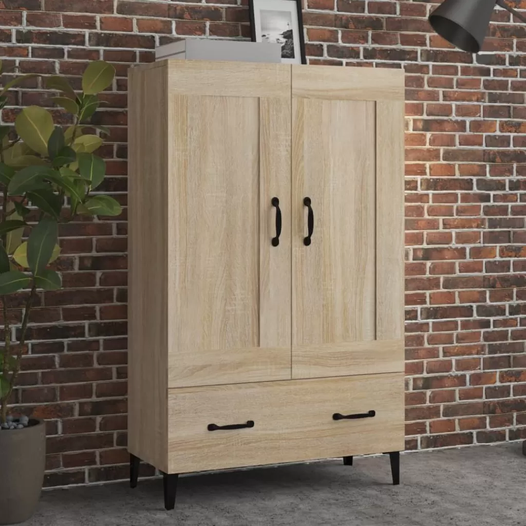 vidaXL Kasten & Opbergmeubelen> Hoge Kast 70X31X115 Cm Bewerkt Hout Sonoma Eikenkleurig