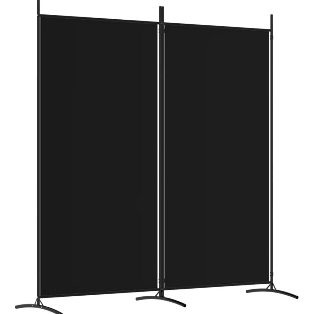 vidaXL Kamerschermen> Kamerscherm Met 2 Panelen 175X180 Cm Stof Zwart