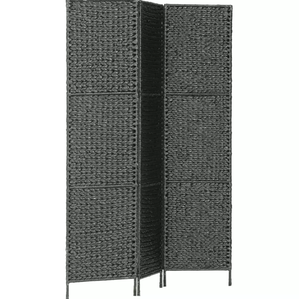 vidaXL Kamerschermen> Kamerscherm Met 3 Panelen 116X160 Cm Waterhyacint Zwart