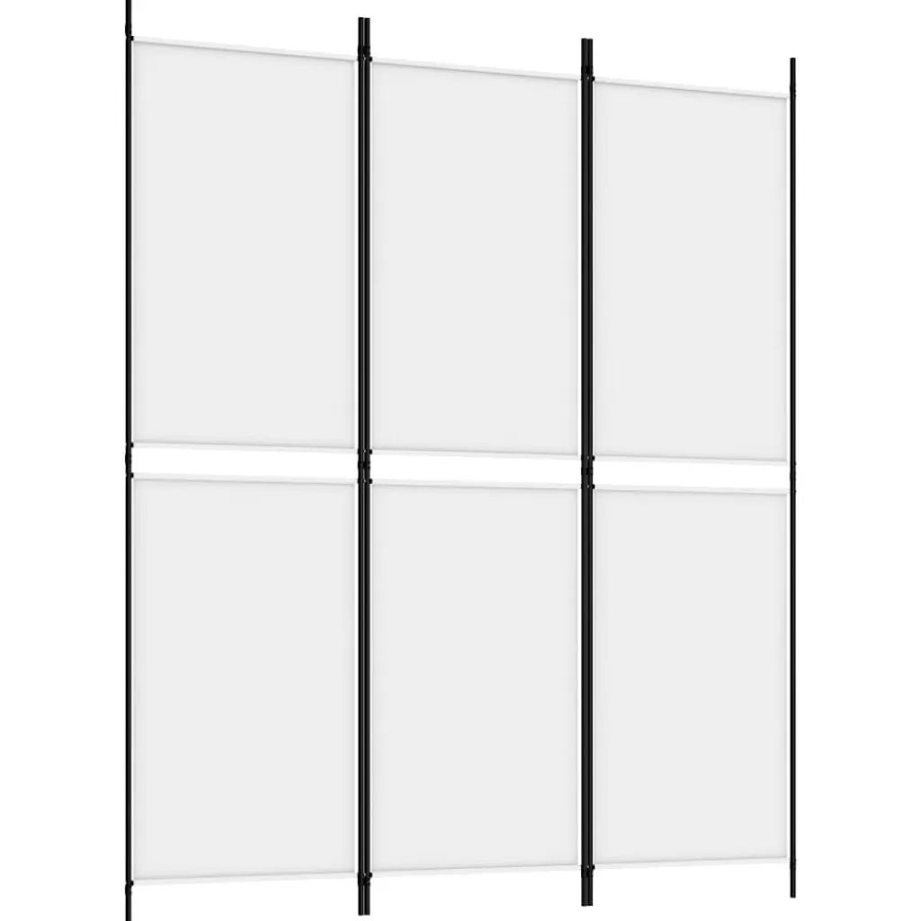 vidaXL Kamerschermen> Kamerscherm Met 3 Panelen 150X180 Cm Stof Wit