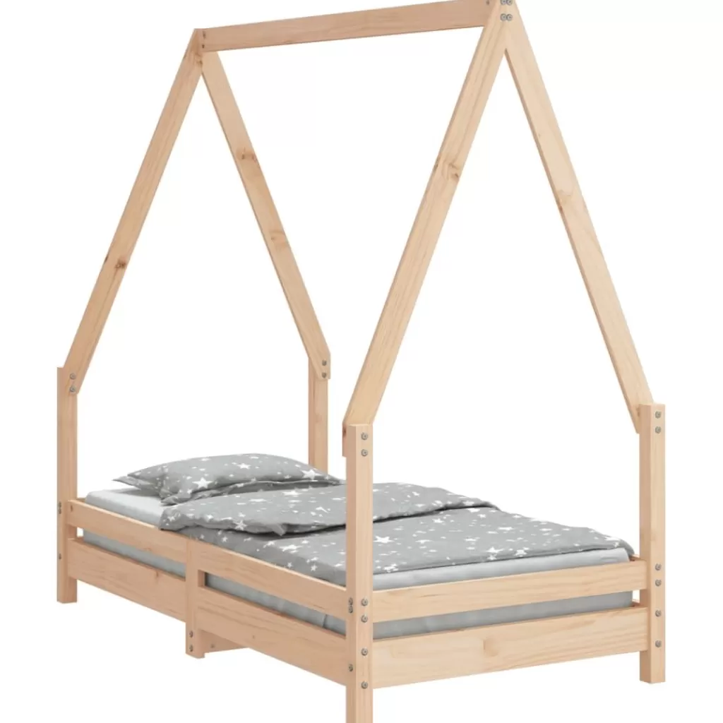 vidaXL Meubelen Voor Baby'S & Peuters> Kinderbedframe 70X140 Cm Massief Grenenhout