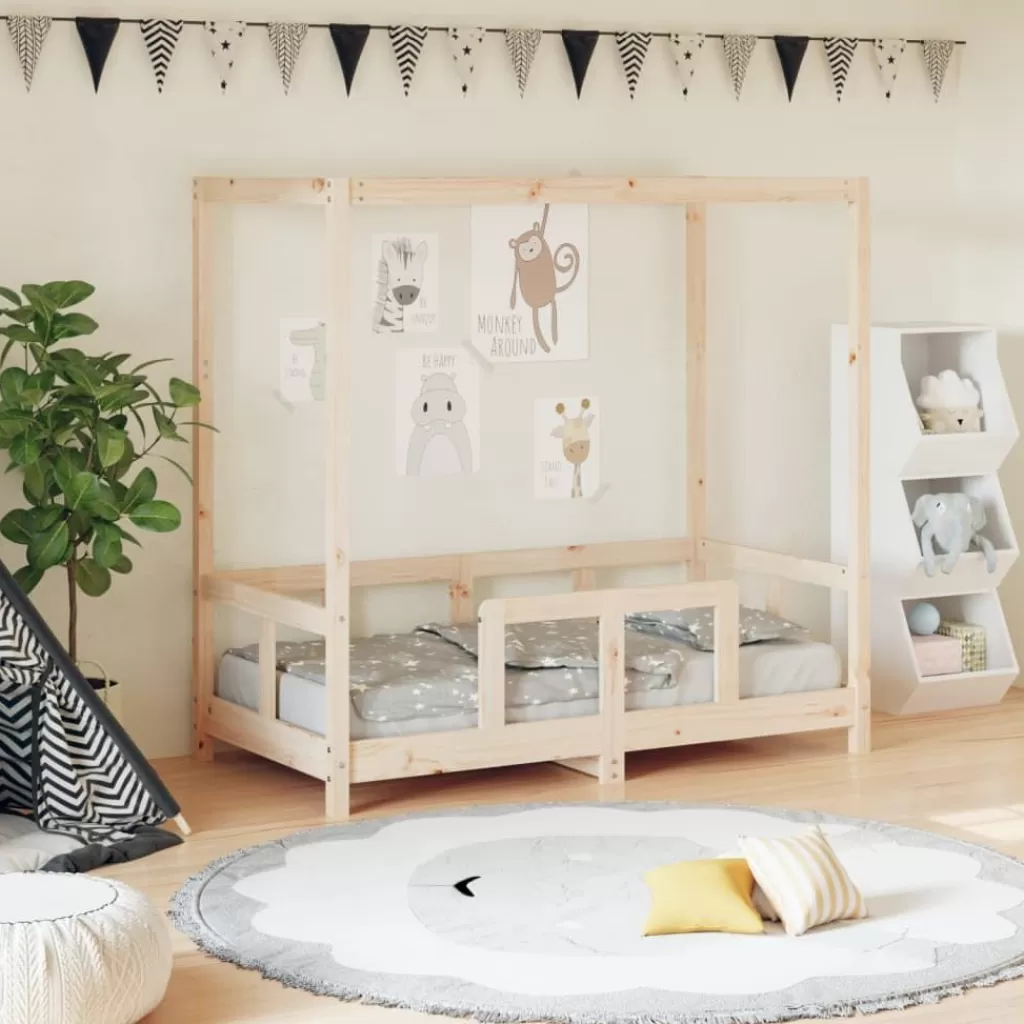 vidaXL Meubelen Voor Baby'S & Peuters> Kinderbedframe 70X140 Cm Massief Grenenhout