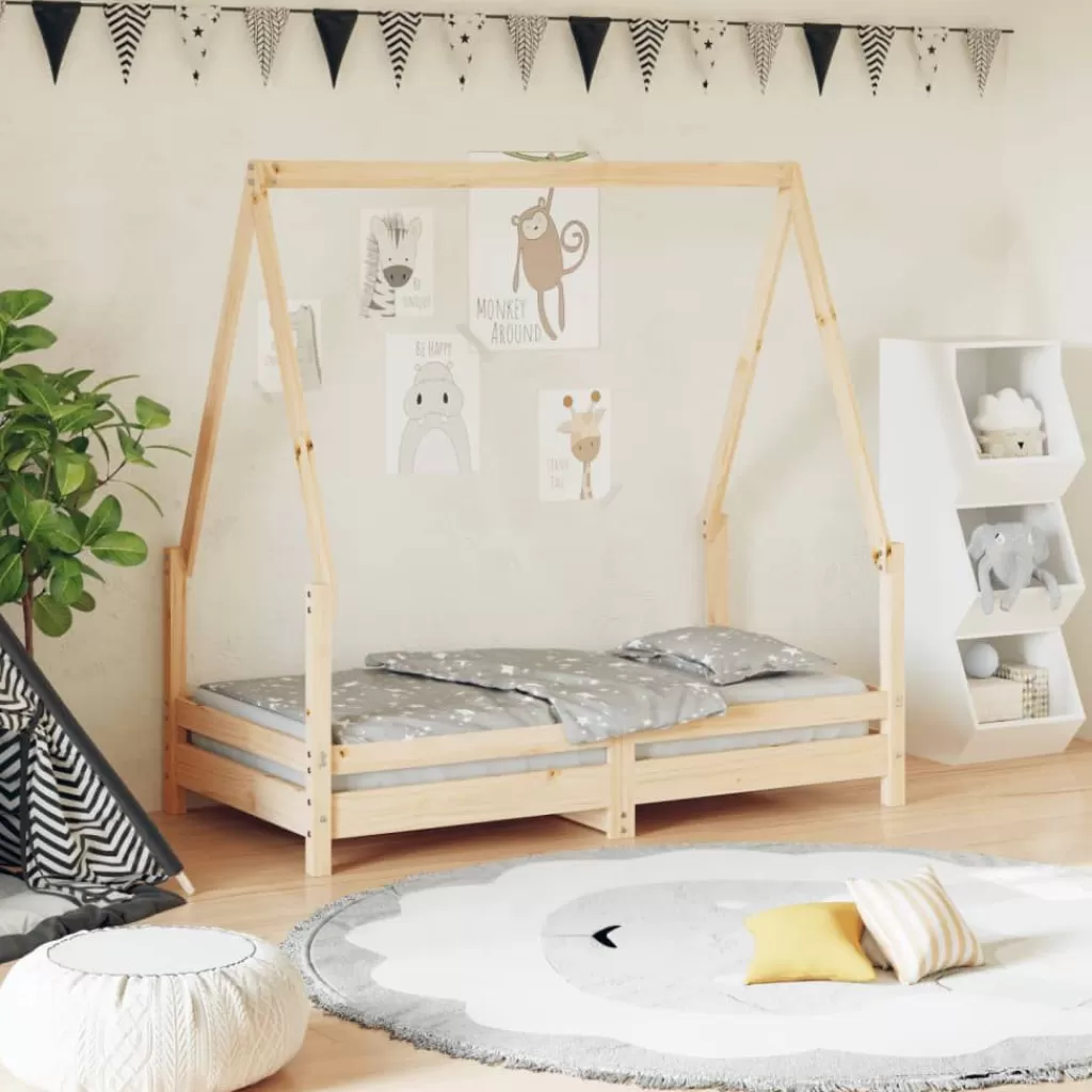 vidaXL Meubelen Voor Baby'S & Peuters> Kinderbedframe 70X140 Cm Massief Grenenhout