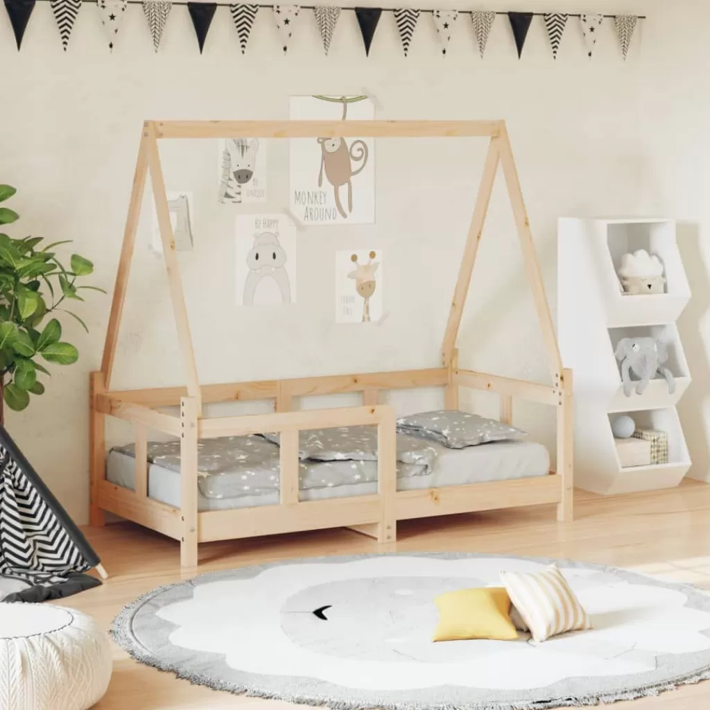 vidaXL Meubelen Voor Baby'S & Peuters> Kinderbedframe 70X140 Cm Massief Grenenhout