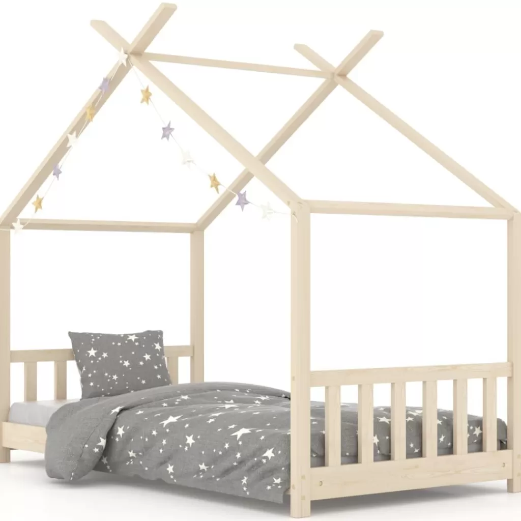 vidaXL Meubelen Voor Baby'S & Peuters> Kinderbedframe Massief Grenenhout 70X140 Cm