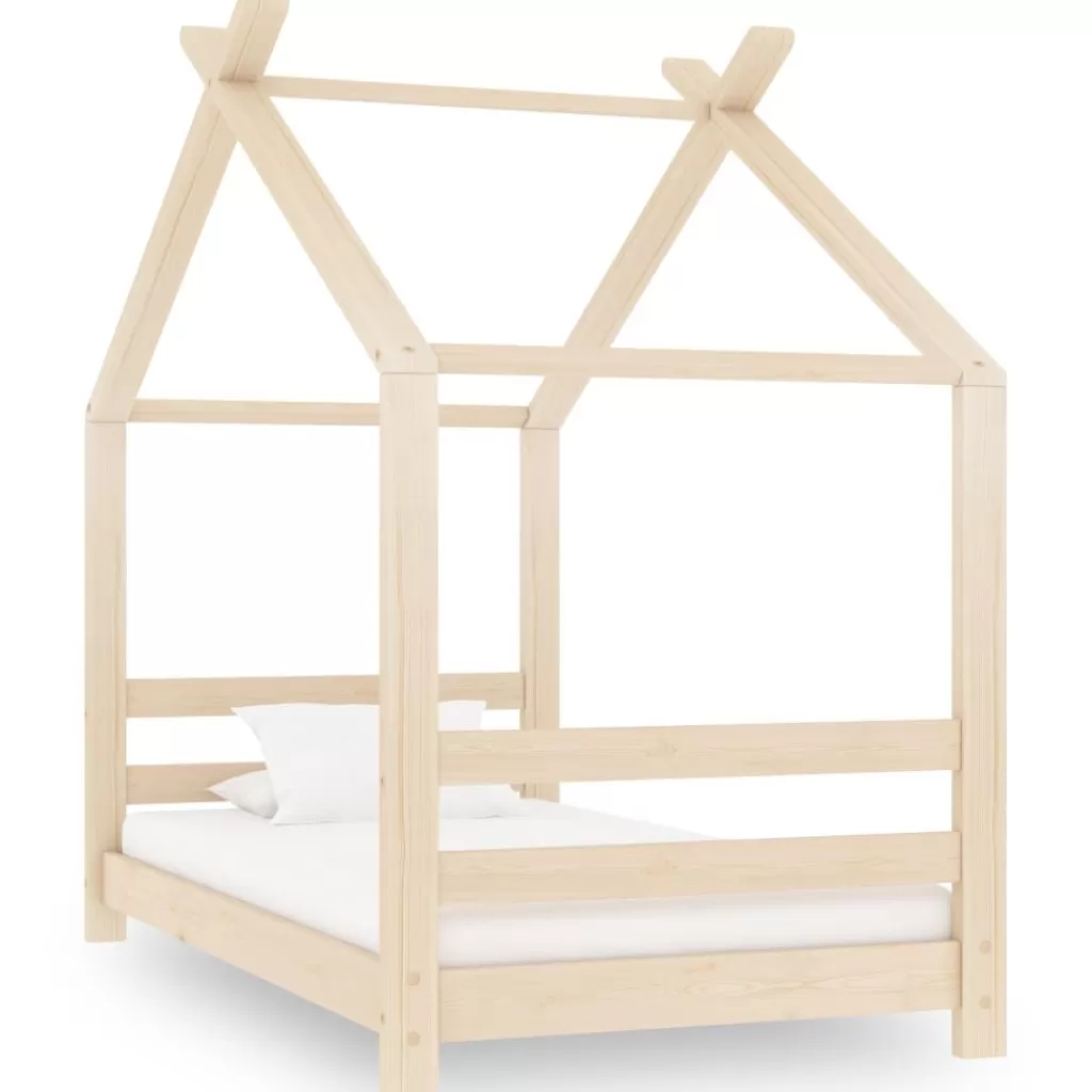 vidaXL Meubelen Voor Baby'S & Peuters> Kinderbedframe Massief Grenenhout 70X140 Cm