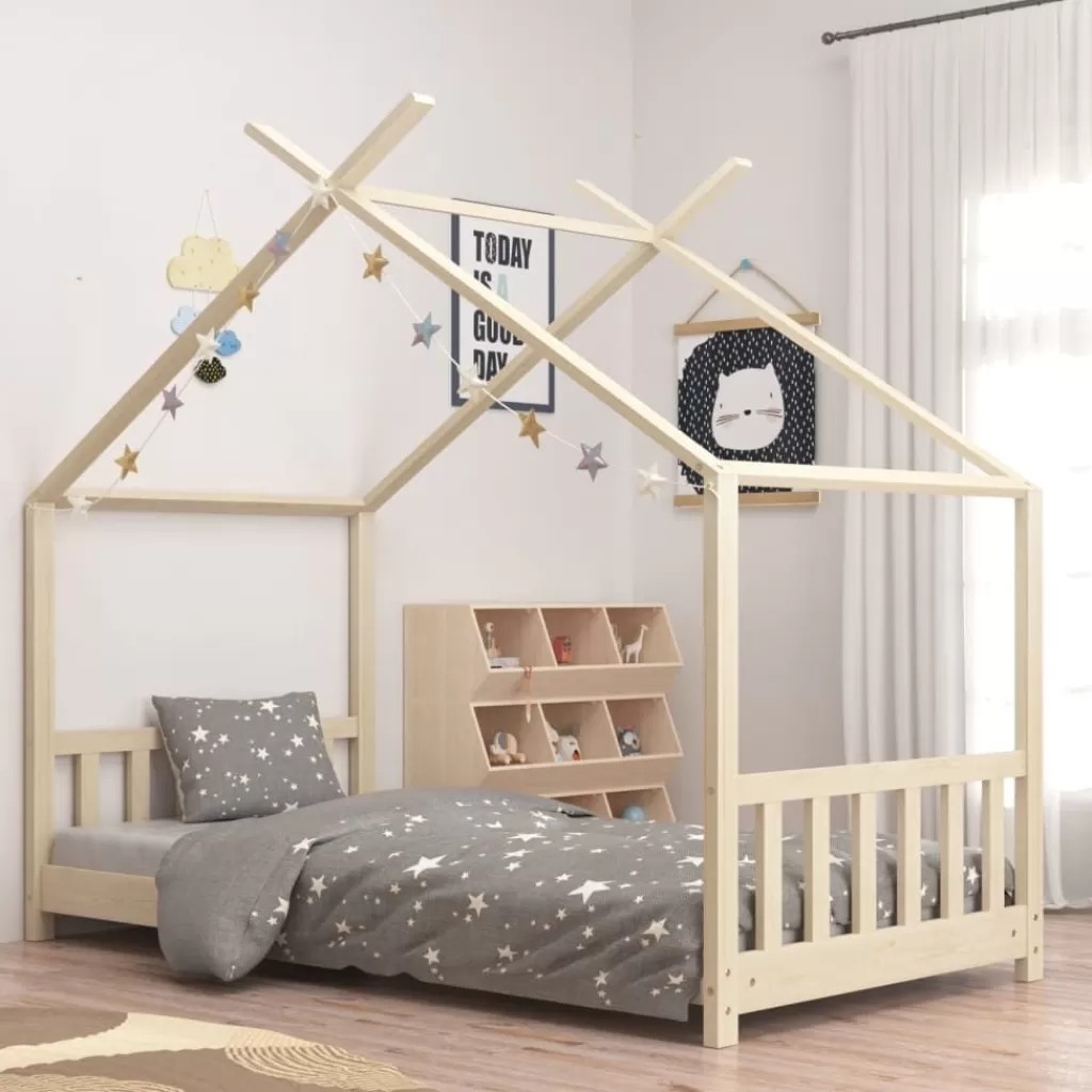 vidaXL Meubelen Voor Baby'S & Peuters> Kinderbedframe Massief Grenenhout 70X140 Cm