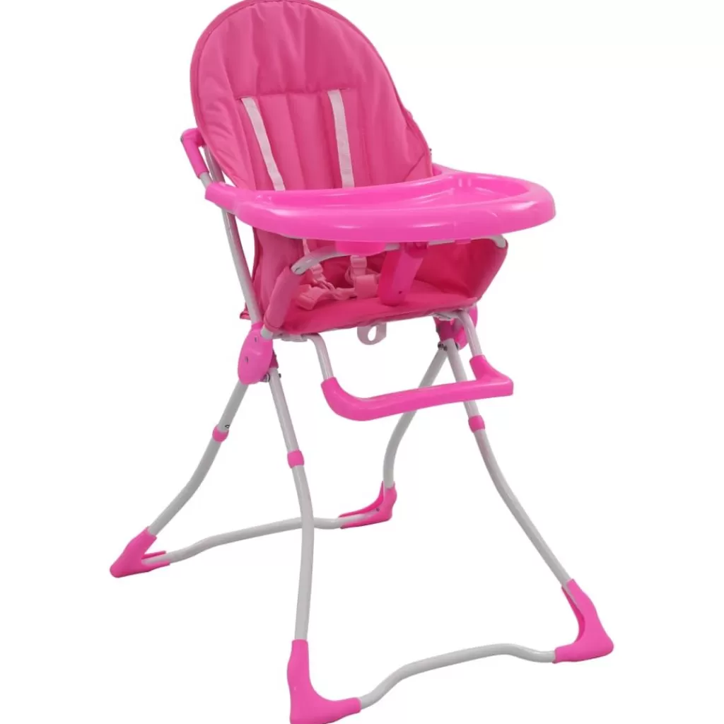 vidaXL Meubelen Voor Baby'S & Peuters> Kinderstoel Hoog Roze En Wit