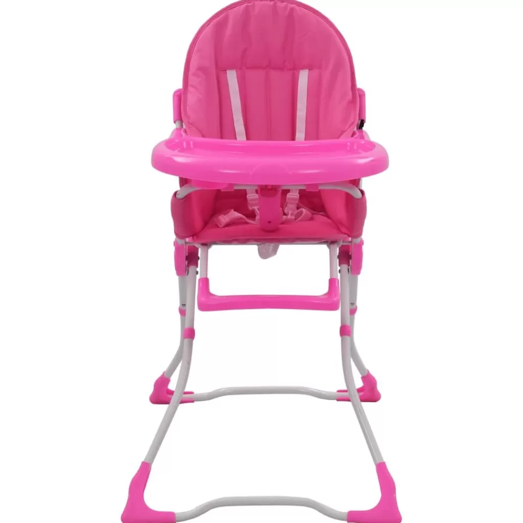 vidaXL Meubelen Voor Baby'S & Peuters> Kinderstoel Hoog Roze En Wit