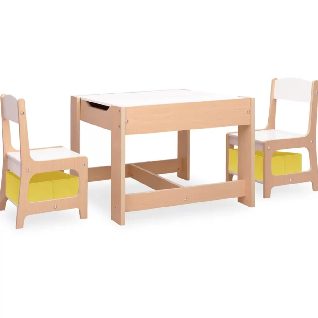 vidaXL Meubelen Voor Baby'S & Peuters> Kindertafel Met 2 Stoelen Mdf