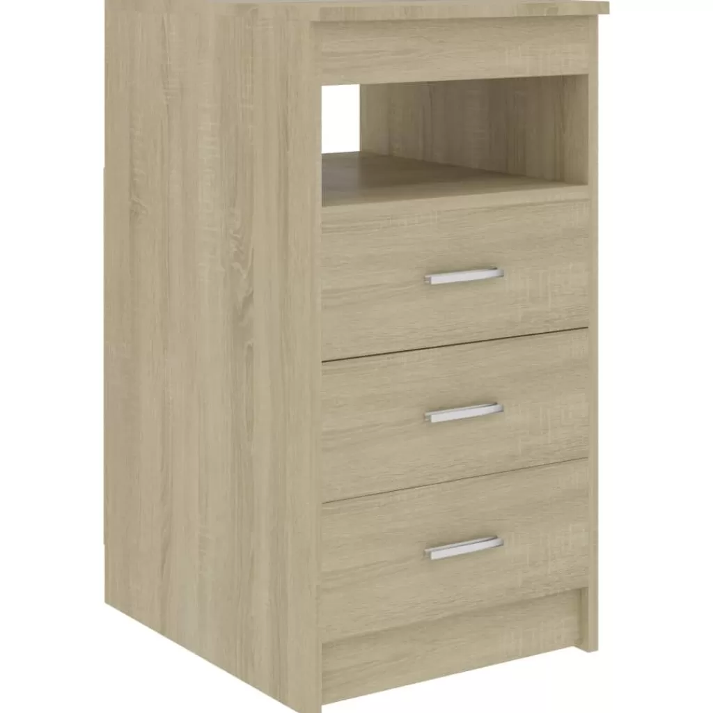 vidaXL Kasten & Opbergmeubelen> Ladekast 40X50X76 Cm Bewerkt Hout Sonoma Eikenkleurig