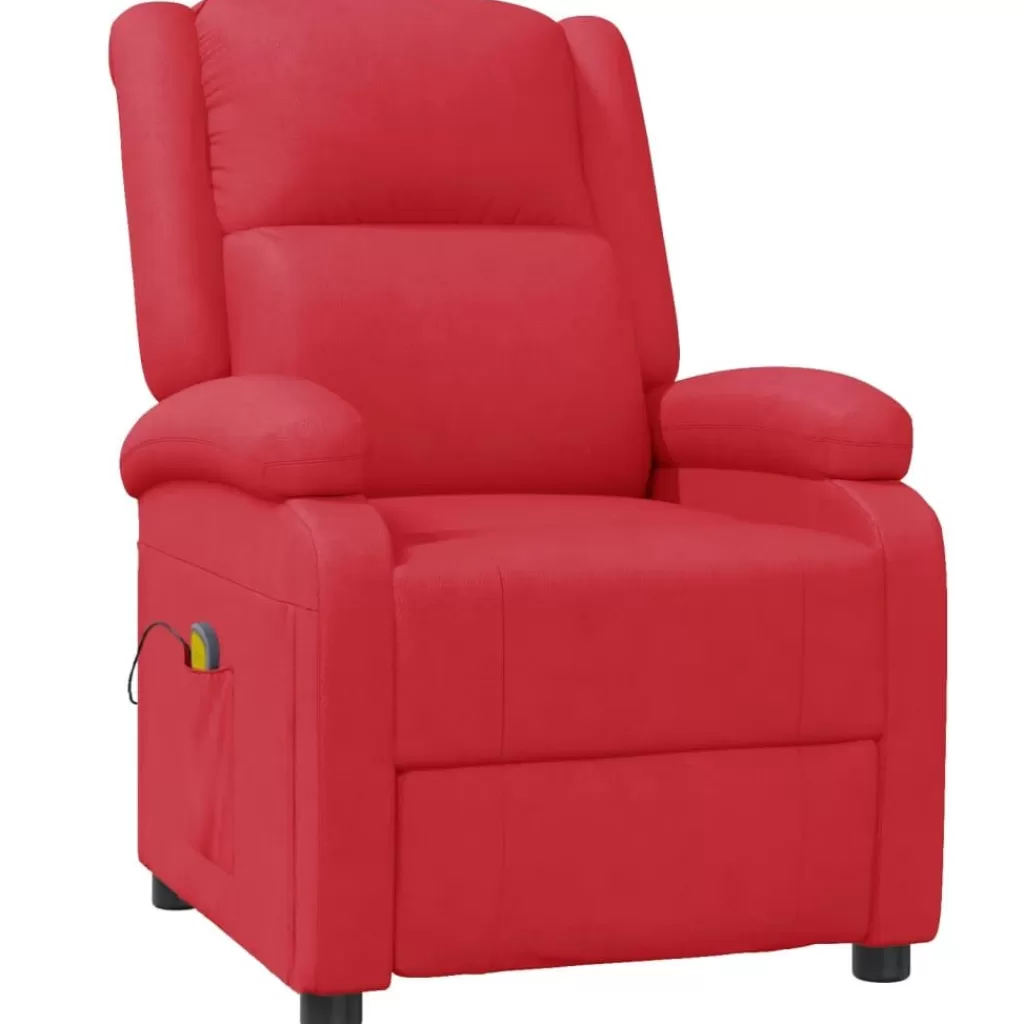 vidaXL Stoelen> Massagestoel Kunstleer Rood