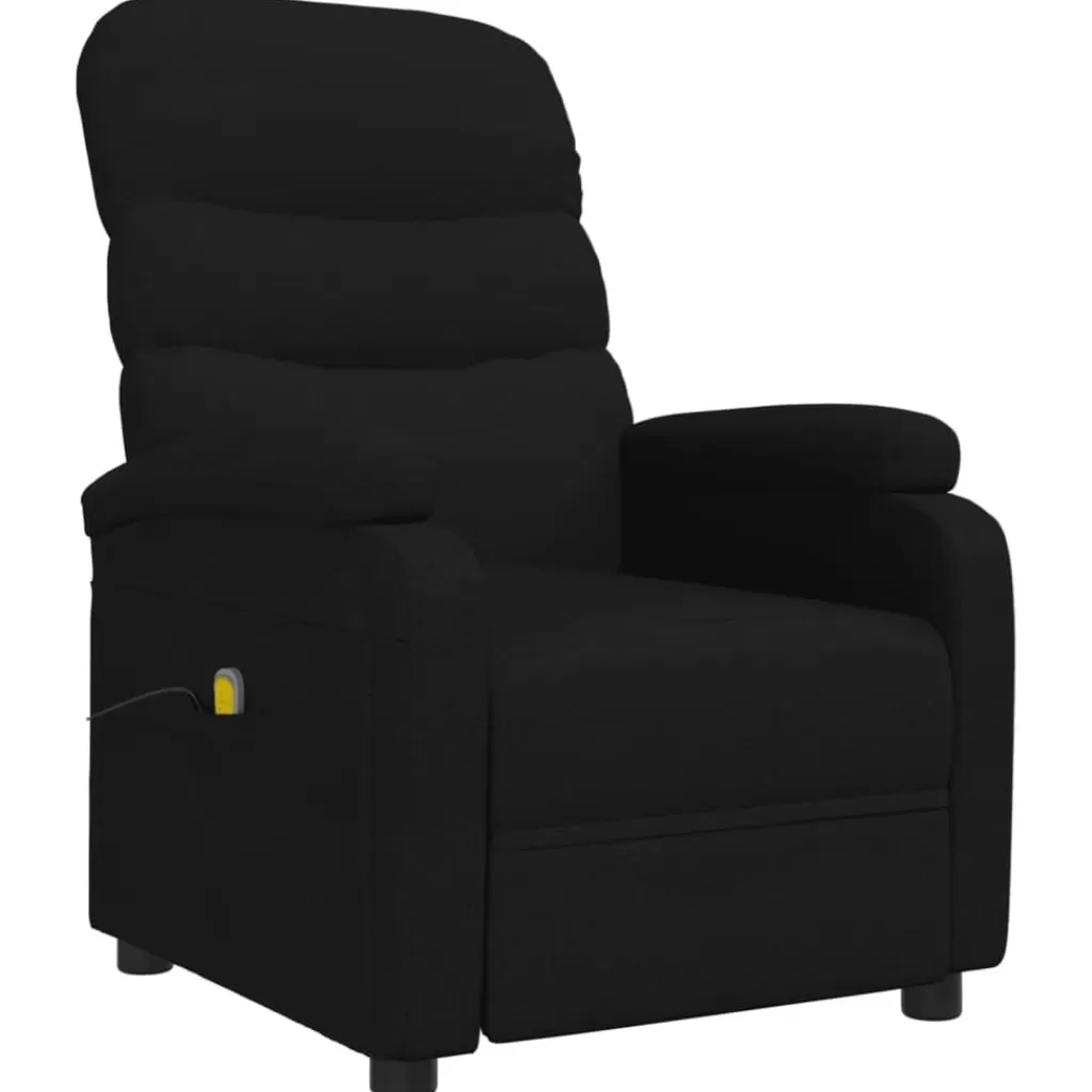 vidaXL Stoelen> Massagestoel Stof Zwart