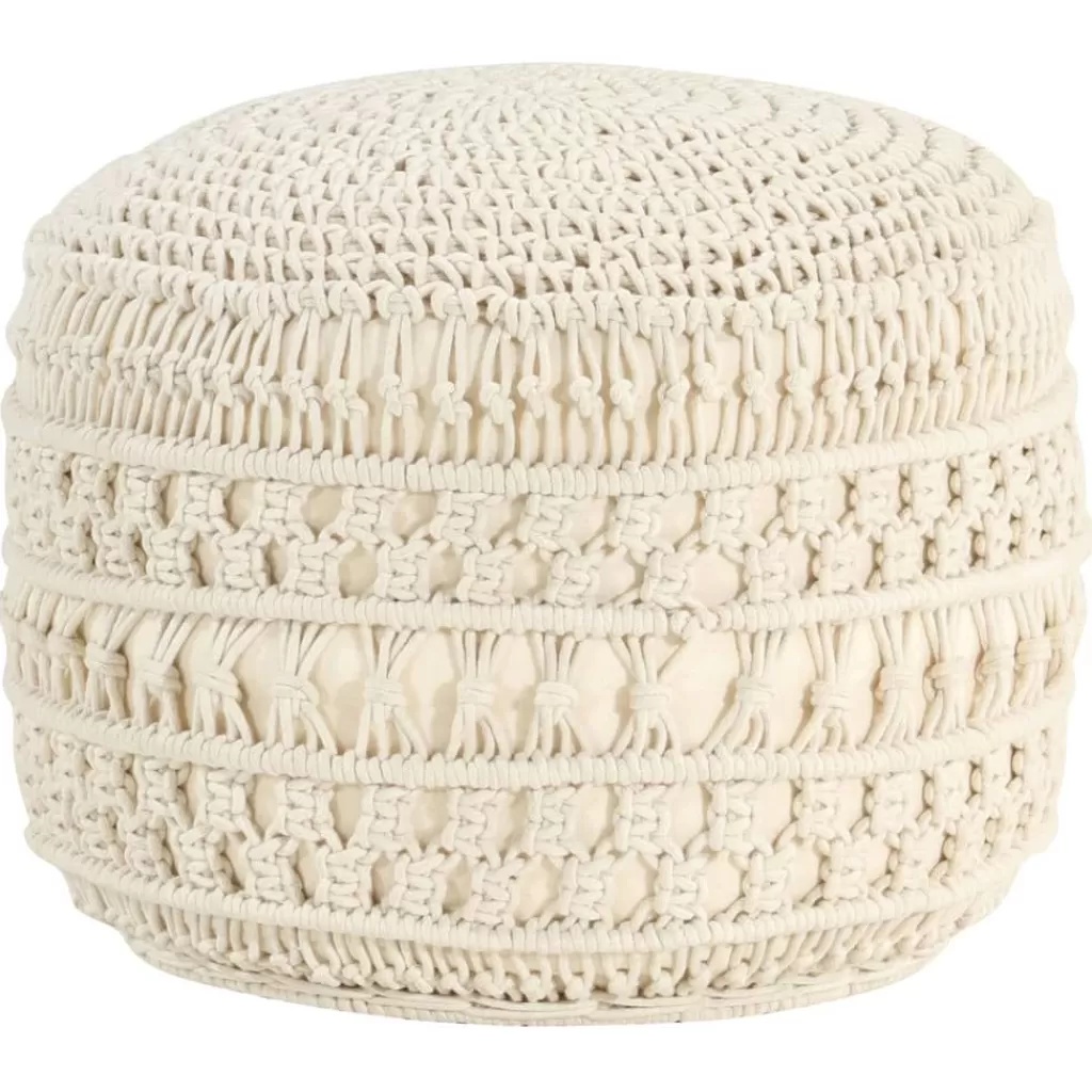 vidaXL Poefs> Poef Macrame Handgemaakt 45X30 Cm Katoen