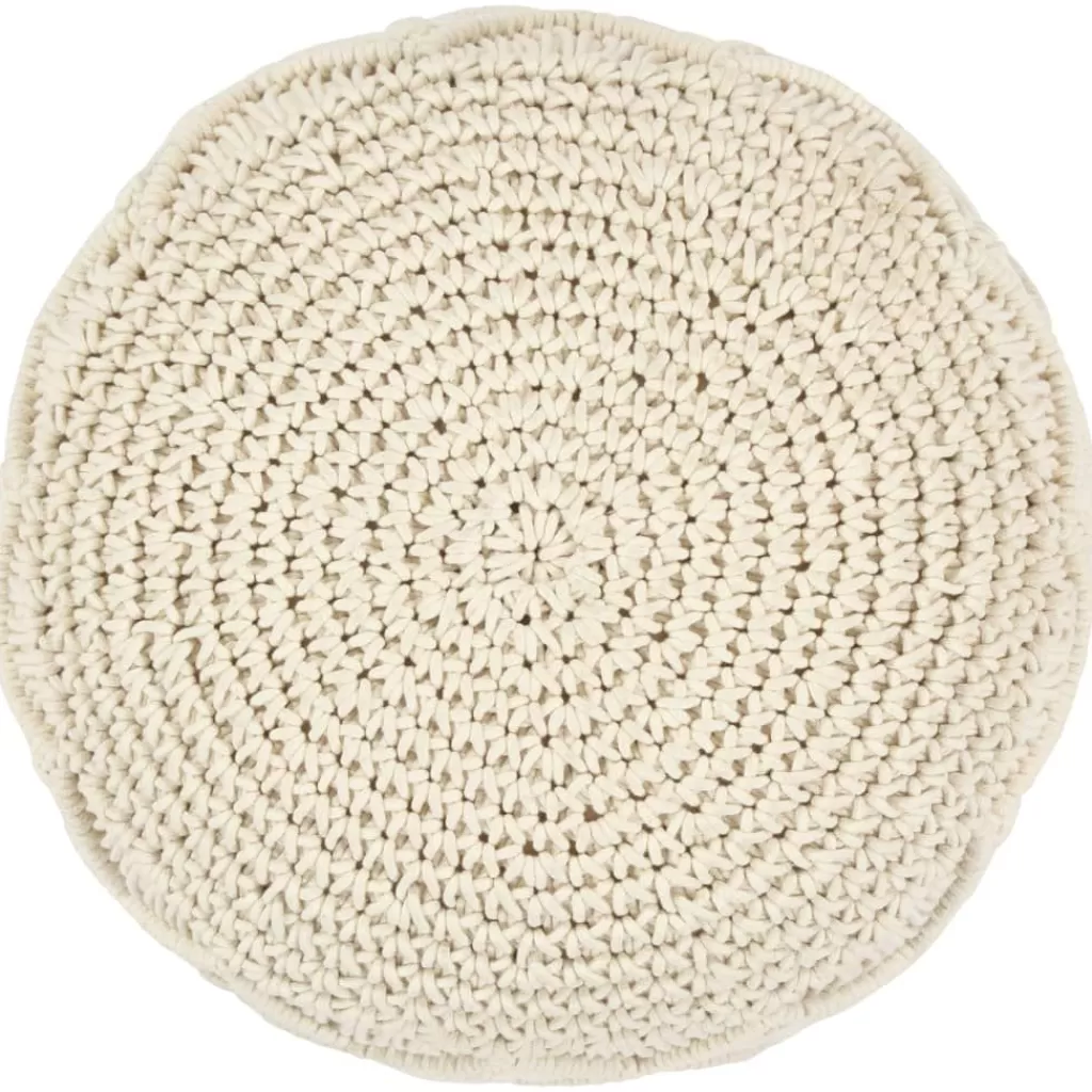 vidaXL Poefs> Poef Macrame Handgemaakt 45X30 Cm Katoen