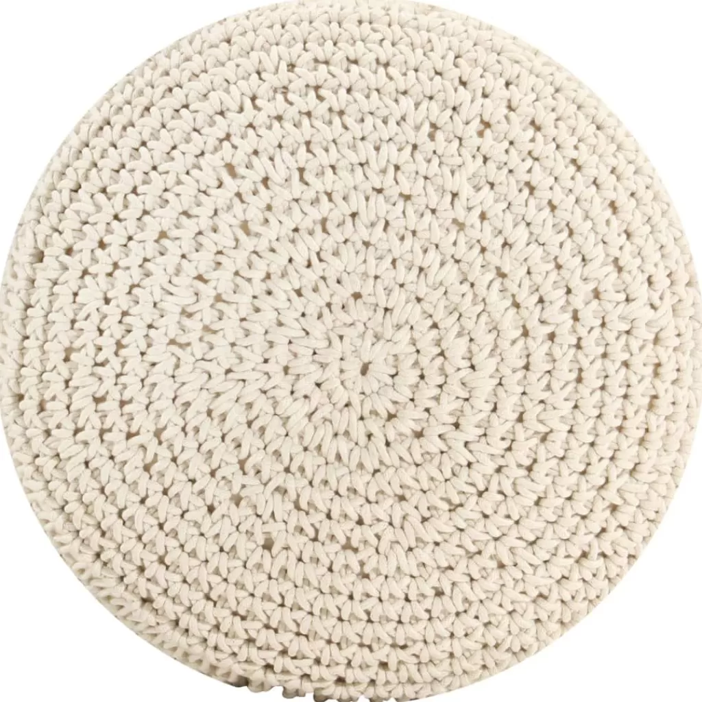 vidaXL Poefs> Poef Macrame Handgemaakt 45X30 Cm Katoen