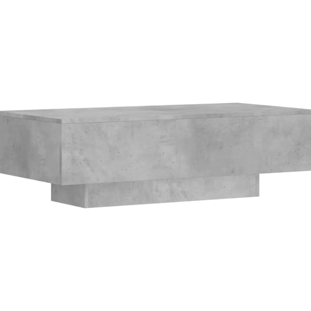 vidaXL Tafels> Salontafel 100X49,5X31 Cm Bewerkt Hout Betongrijs