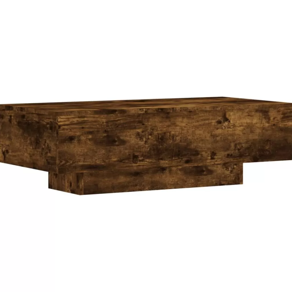 vidaXL Tafels> Salontafel 100X49,5X31 Cm Bewerkt Hout Gerookt Eikenkleurig