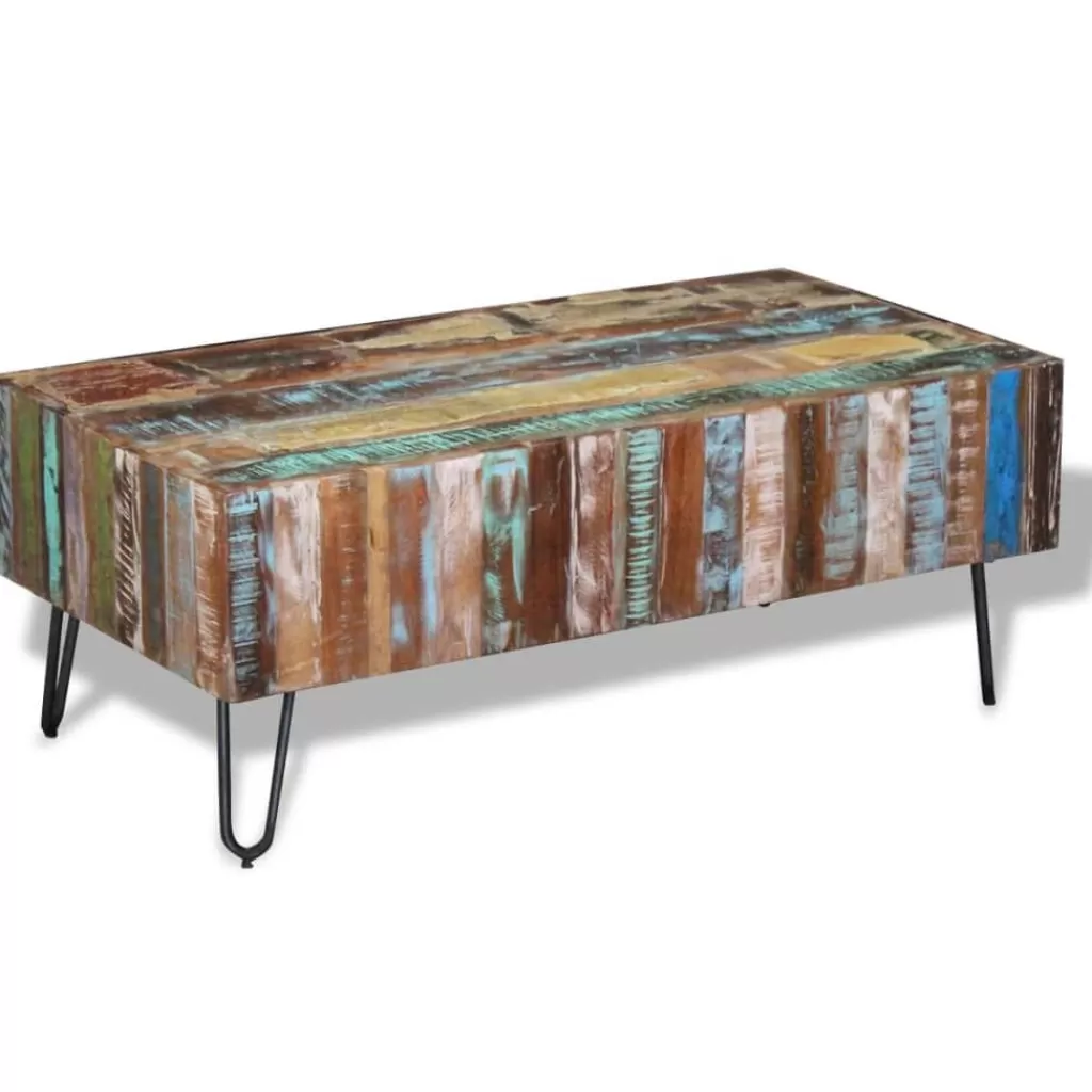 vidaXL Tafels> Salontafel 100X50X38 Cm Massief Gerecycled Hout