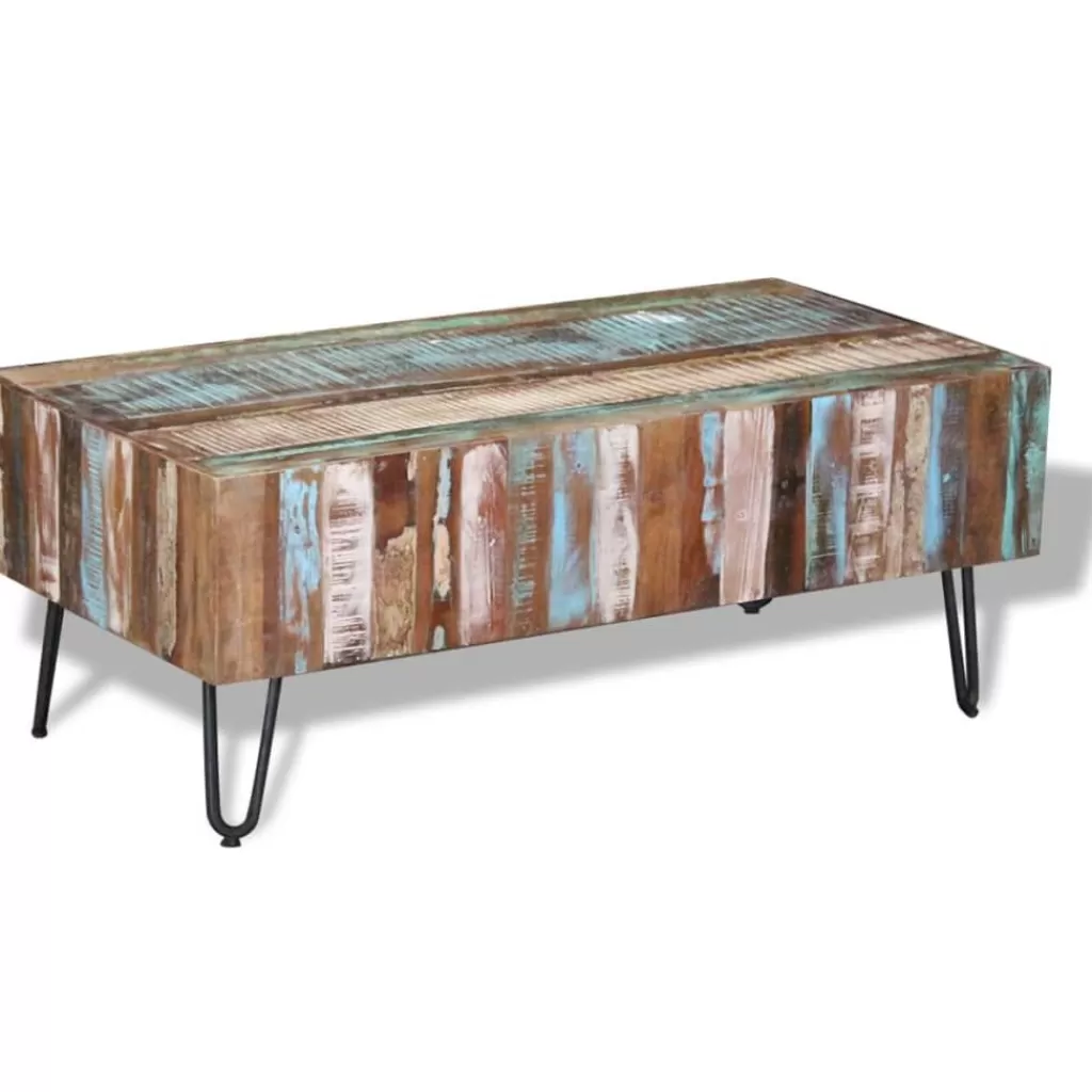 vidaXL Tafels> Salontafel 100X50X38 Cm Massief Gerecycled Hout