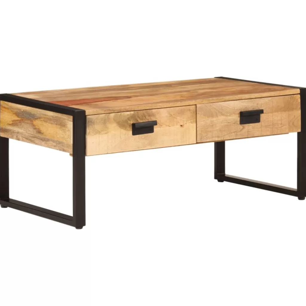 vidaXL Tafels> Salontafel 100X54X40 Cm Massief Mangohout En Ijzer