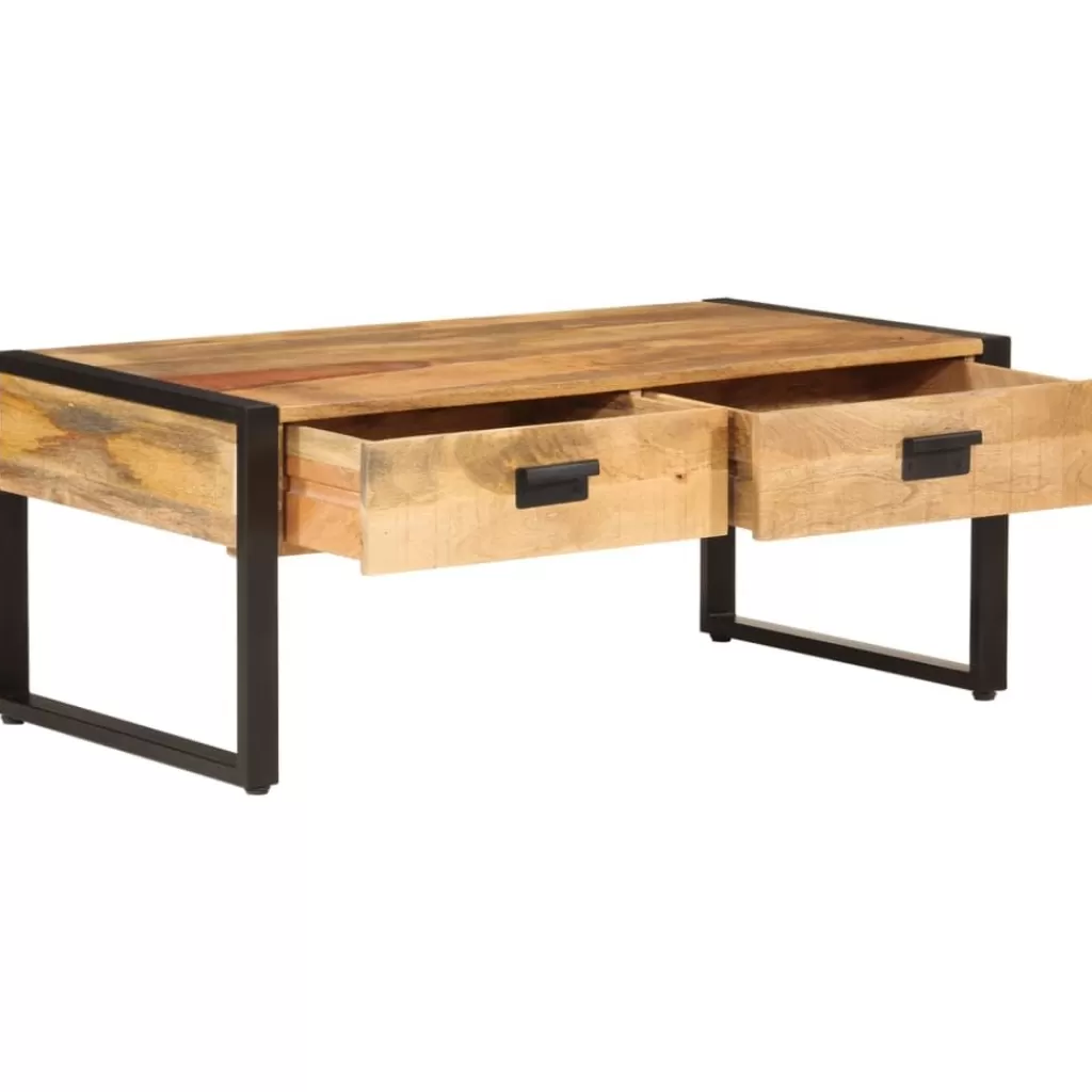 vidaXL Tafels> Salontafel 100X54X40 Cm Massief Mangohout En Ijzer