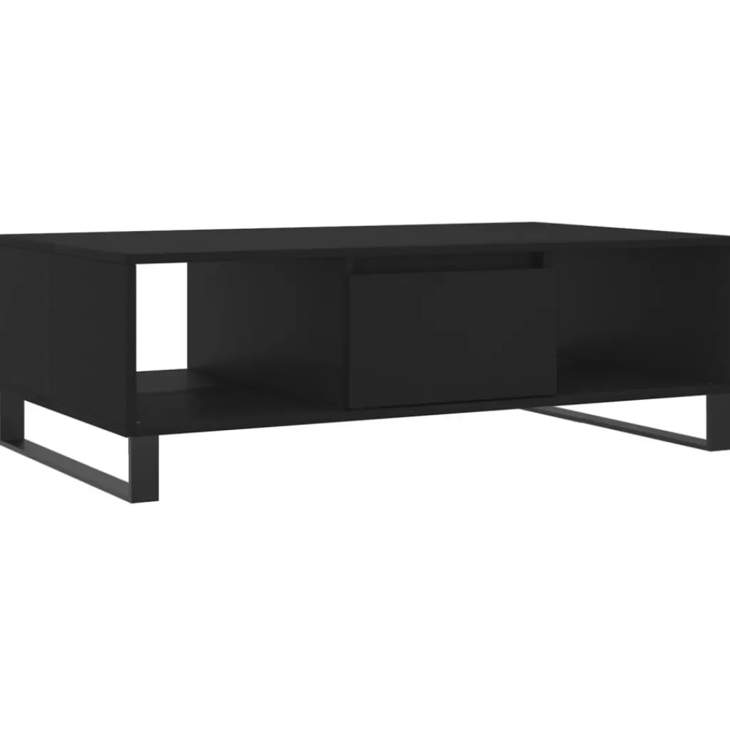 vidaXL Tafels> Salontafel 104X60X35 Cm Bewerkt Hout Zwart