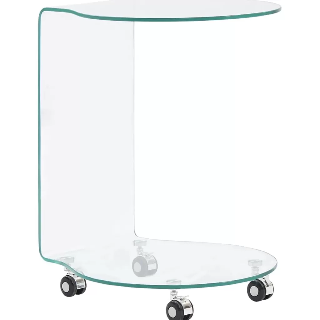 vidaXL Tafels> Salontafel 45X40X58 Cm Gehard Glas