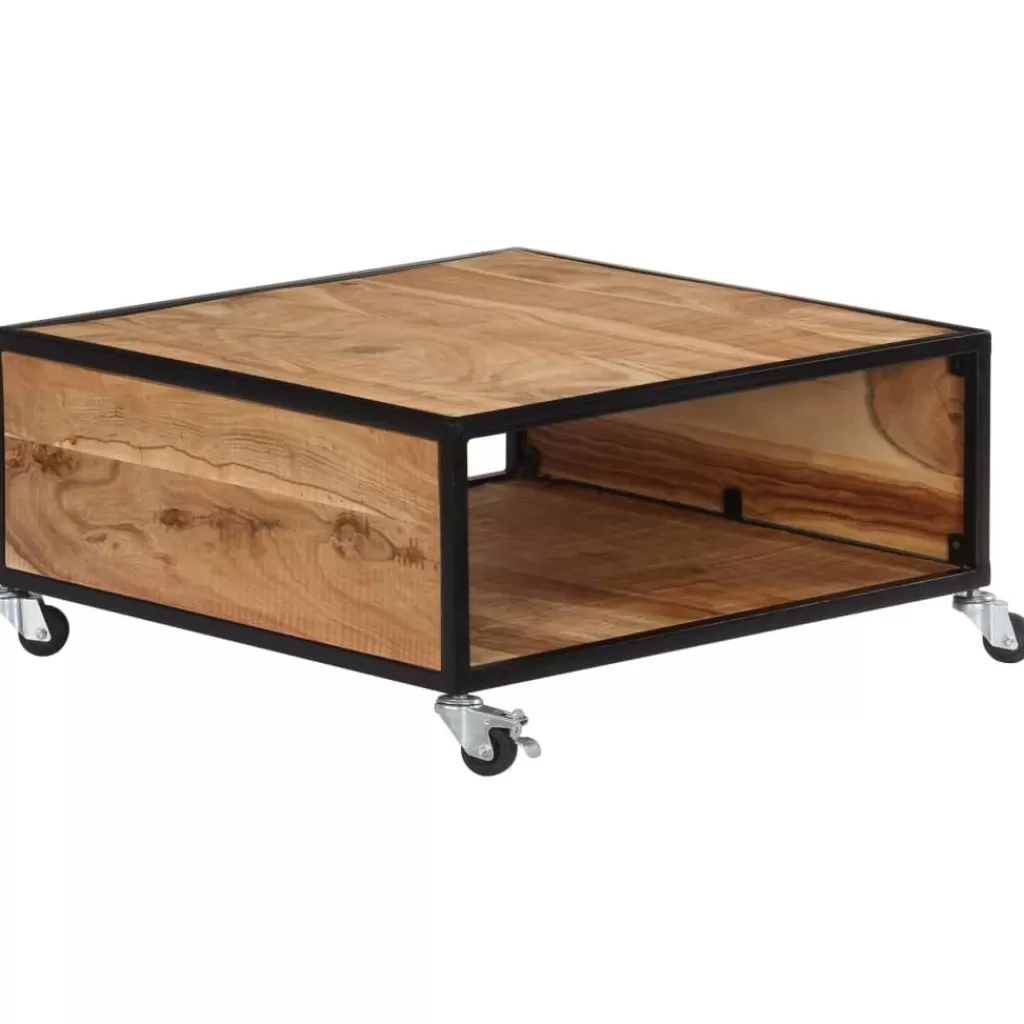 vidaXL Tafels> Salontafel 70X70X32 Cm Massief Acaciahout