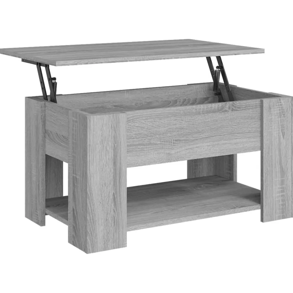 vidaXL Tafels> Salontafel 79X49X41 Cm Bewerkt Hout Grijs Sonoma Eikenkleurig