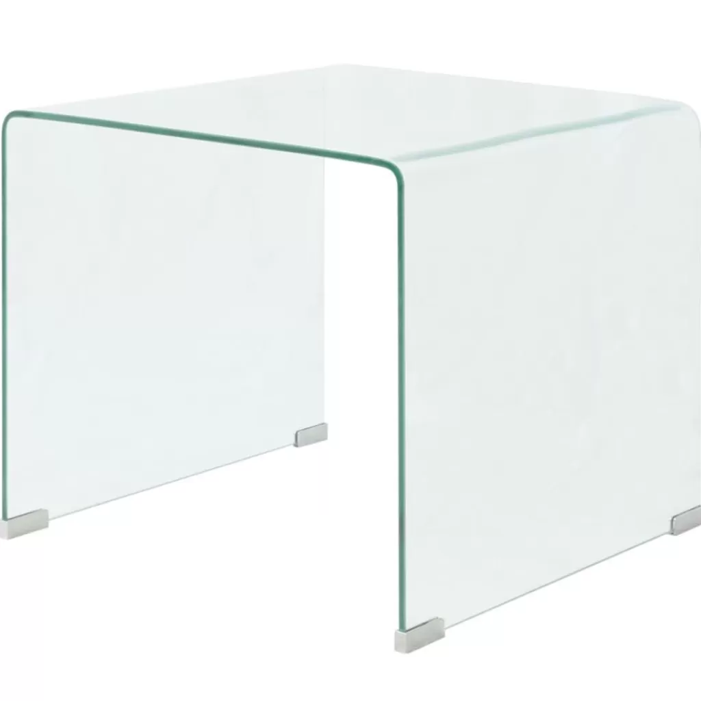 vidaXL Tafels> Salontafel Transparant 49,5X50X45 Cm Gehard Glas