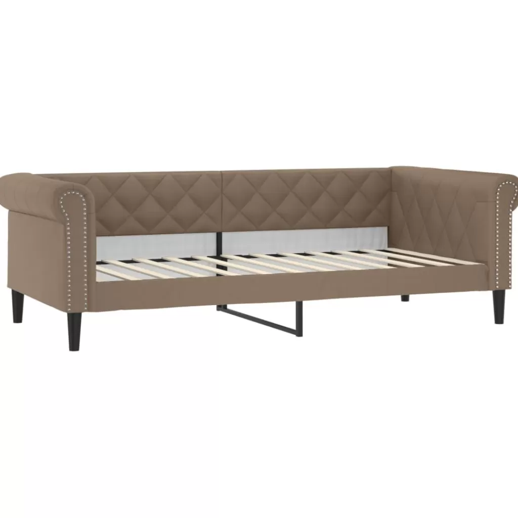 vidaXL Bedden & Accessoires> Slaapbank 80X200 Cm Kunstleer Cappuccinokleurig