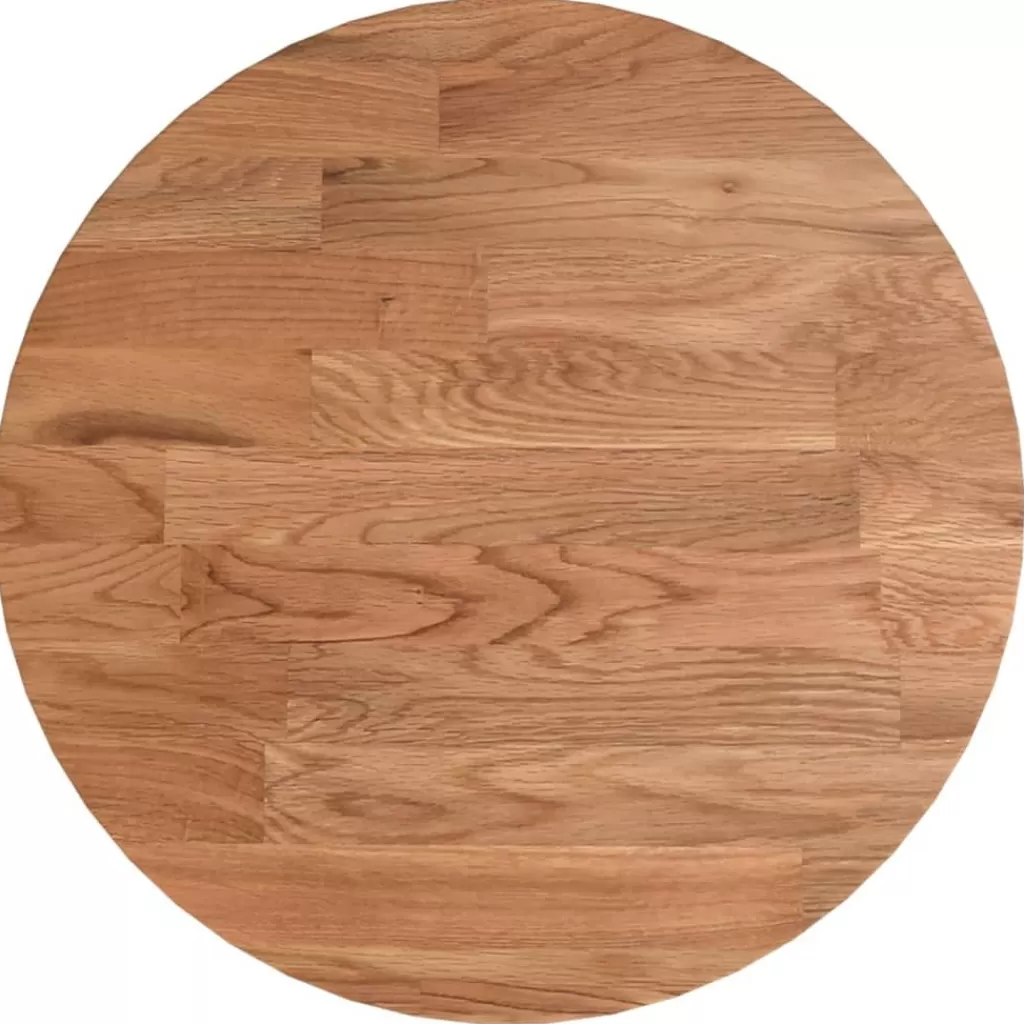 vidaXL Tafelaccessoires> Tafelblad Rond O30X1,5 Cm Bewerkt Massief Eikenhout Lichtbruin