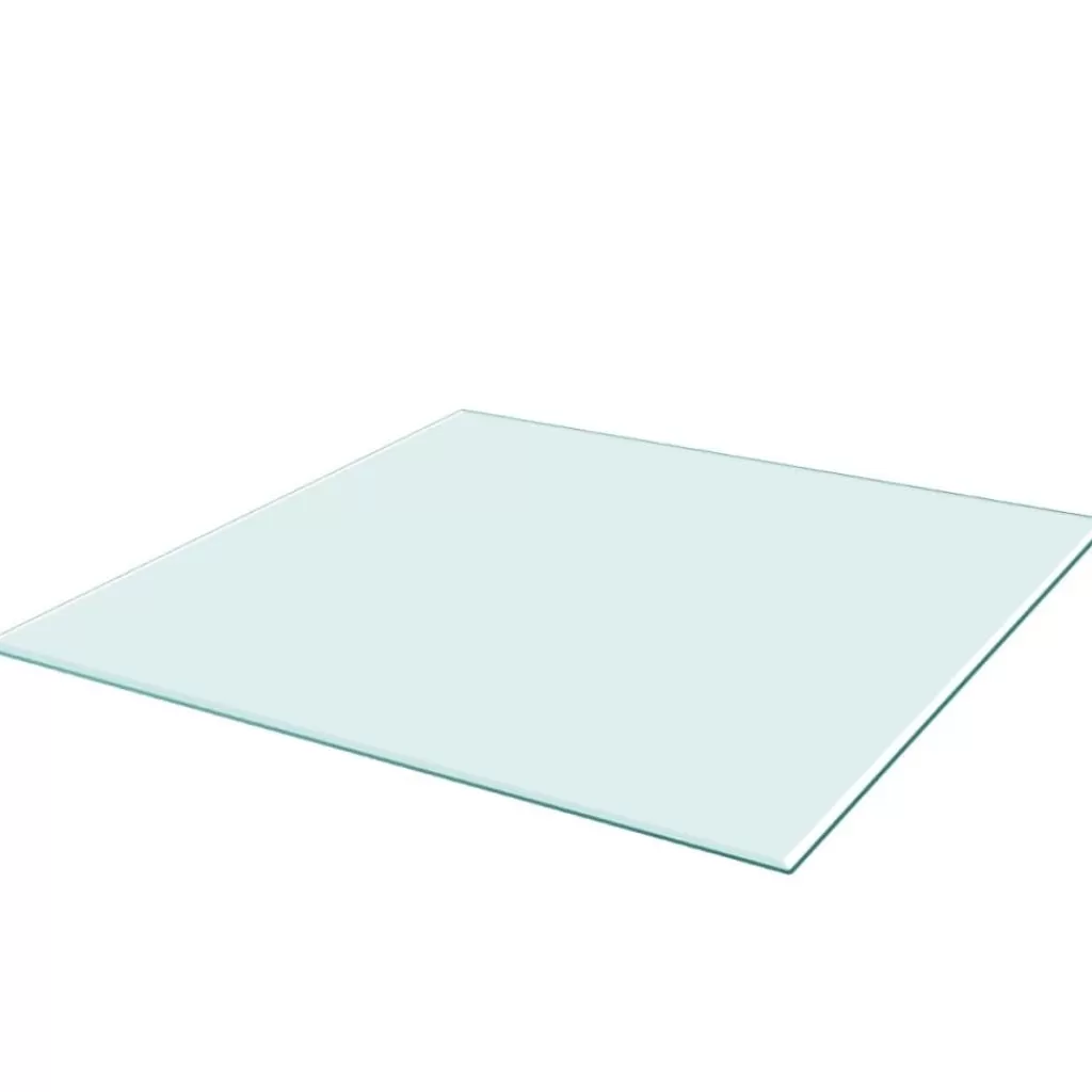 vidaXL Tafelaccessoires> Tafelblad Van Gehard Glas 700X700 Mm Vierkant