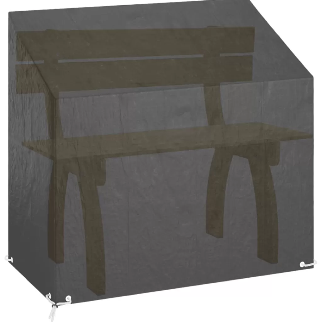 vidaXL Accessoires Voor Tuinmeubelen> Tuinbankhoes Met 8 Oogjes 130X70X70/88 Cm Polyetheen