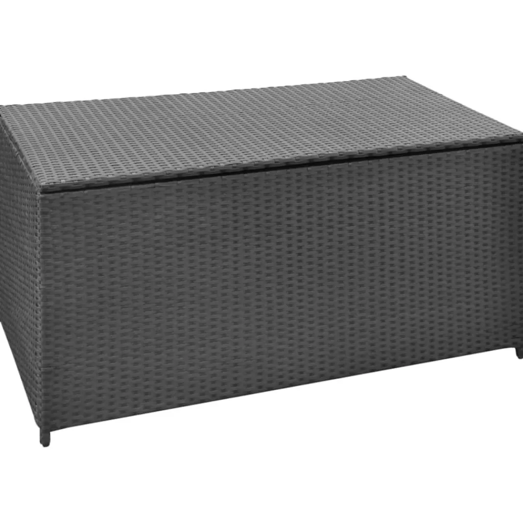 vidaXL Tuinmeubelen> Tuinbox 120X50X60 Cm Poly Rattan Zwart